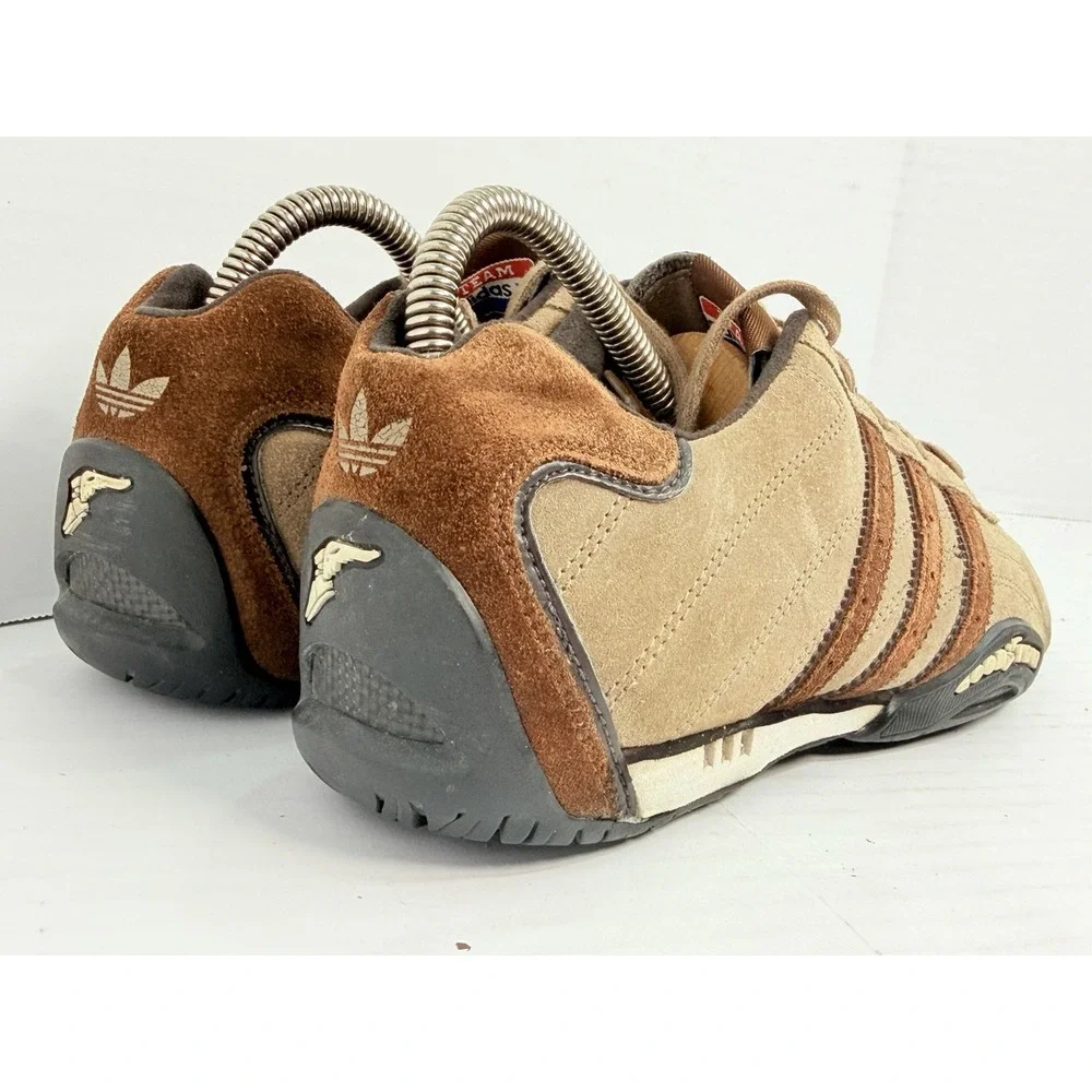 Vintage 2005 Adidas Adi Racer Low Goodyear Brown Suede Driving Shoes 6.5